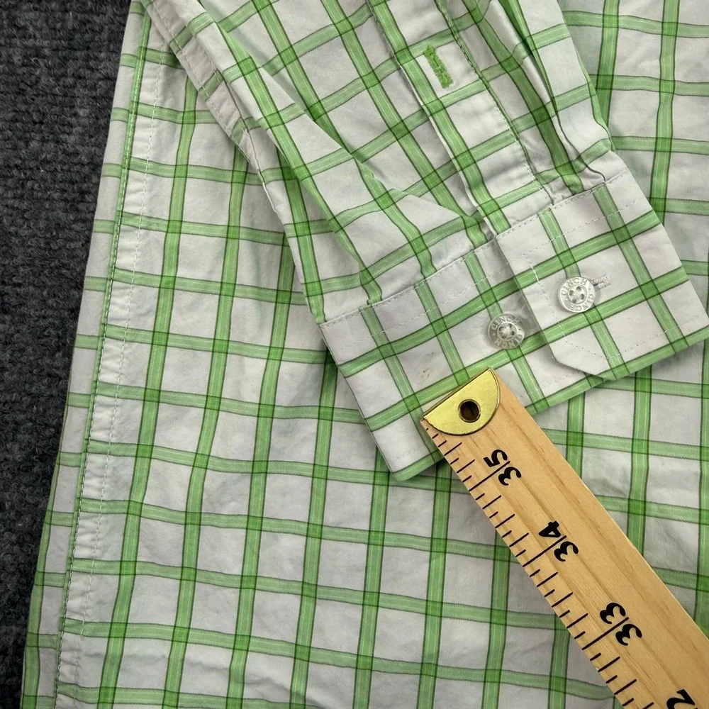 Cinch Shirt Mens Medium‎ Green Plaid Long Sleeve Button Down Western - Picture 4 of 12